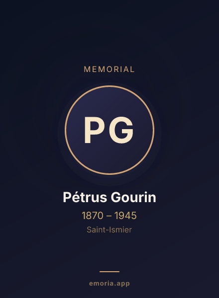 Memorial portrait of Pétrus Gourin
