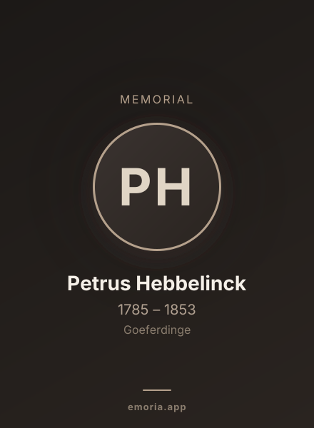 Memorial portrait of Petrus Hebbelinck