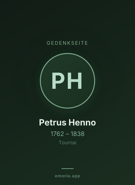 Gedenkportrait von Petrus Henno