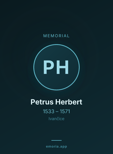 Memorial portrait of Petrus Herbert
