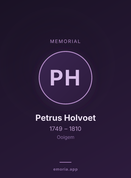 Memorial portrait of Petrus Holvoet