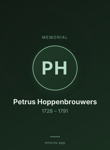 Memorial portrait of Petrus Hoppenbrouwers