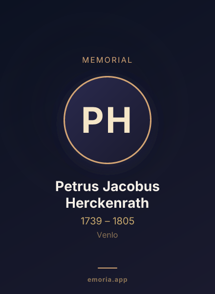 Memorial portrait of Petrus Jacobus Herckenrath
