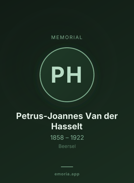 Memorial portrait of Petrus-Joannes Van der Hasselt