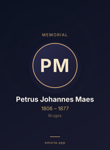 Memorial portrait of Petrus Johannes Maes
