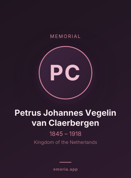 Memorial portrait of Petrus Johannes Vegelin van Claerbergen