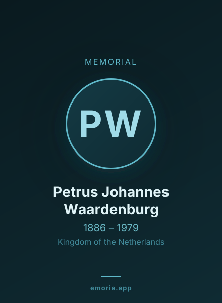 Memorial portrait of Petrus Johannes Waardenburg