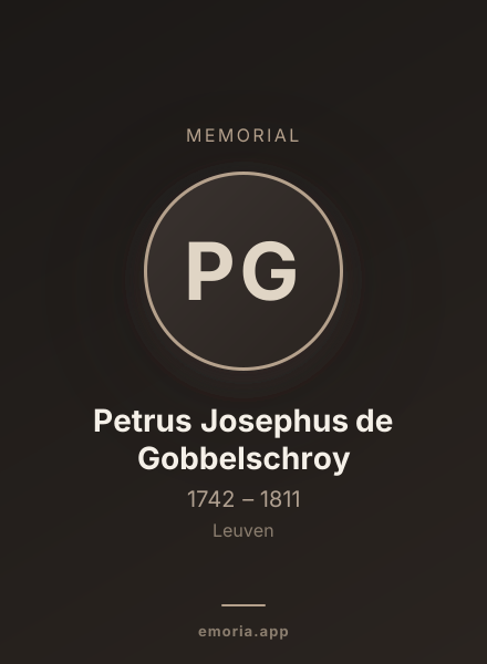 Memorial portrait of Petrus Josephus de Gobbelschroy