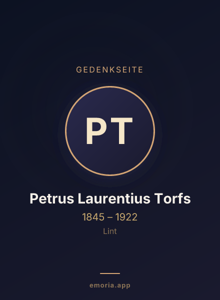 Gedenkportrait von Petrus Laurentius Torfs
