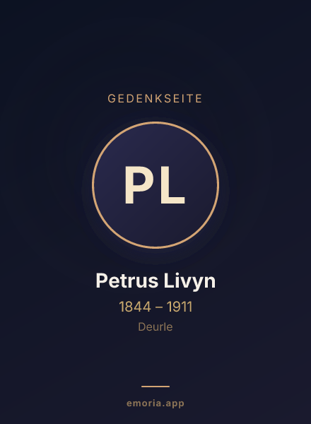 Gedenkportrait von Petrus Livyn