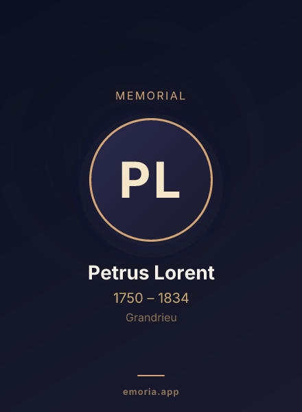 Memorial portrait of Petrus Lorent