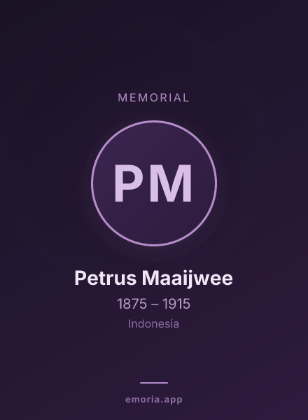 Memorial portrait of Petrus Maaijwee
