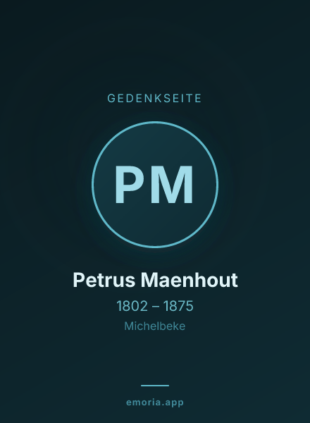 Gedenkportrait von Petrus Maenhout
