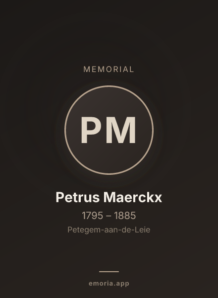 Memorial portrait of Petrus Maerckx