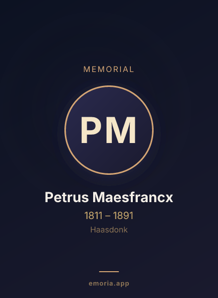 Memorial portrait of Petrus Maesfrancx