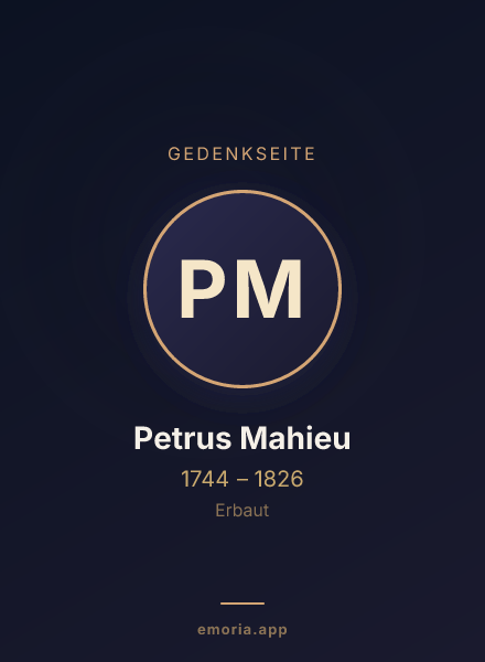 Gedenkportrait von Petrus Mahieu