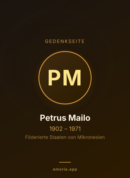 Gedenkportrait von Petrus Mailo