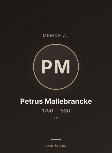 Memorial portrait of Petrus Mallebrancke