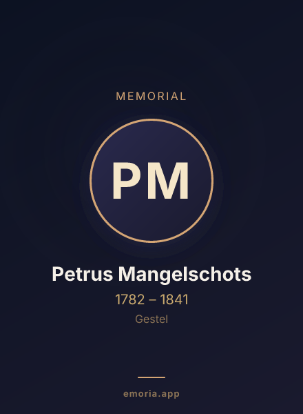 Memorial portrait of Petrus Mangelschots