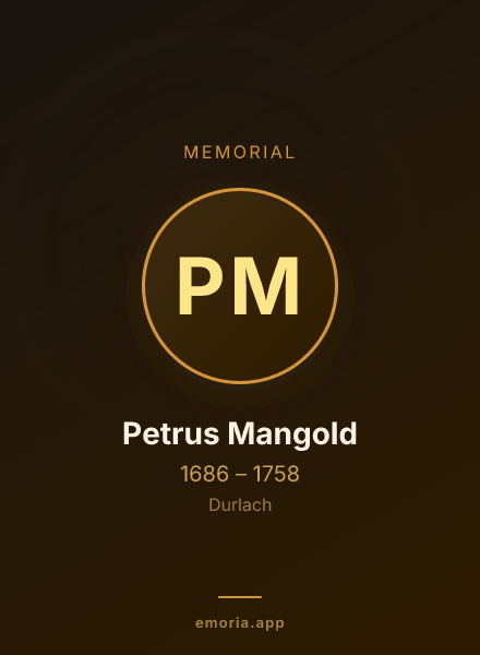Memorial portrait of Petrus Mangold