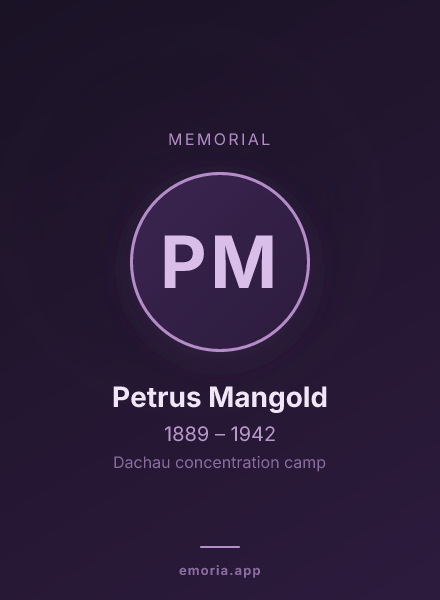 Memorial portrait of Petrus Mangold