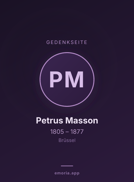 Gedenkportrait von Petrus Masson