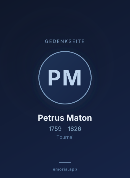 Gedenkportrait von Petrus Maton