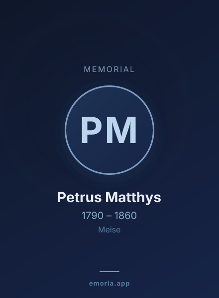 Memorial portrait of Petrus Matthys
