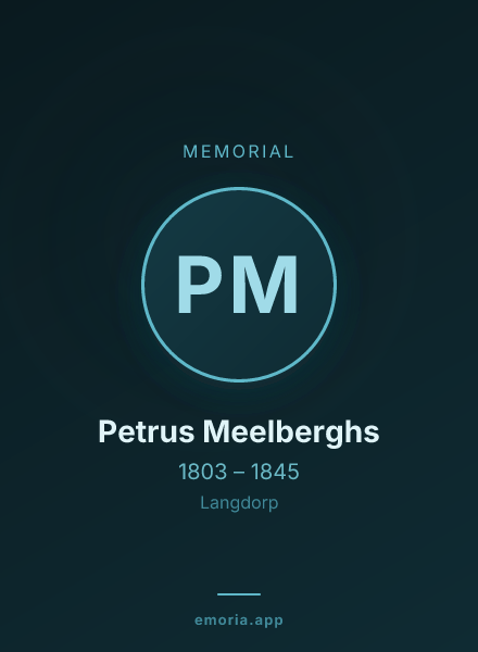 Memorial portrait of Petrus Meelberghs