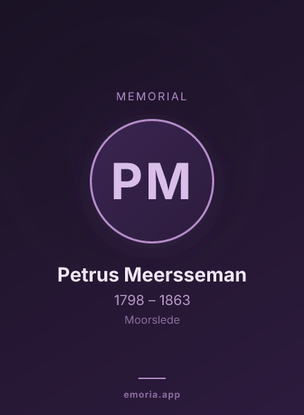 Memorial portrait of Petrus Meersseman