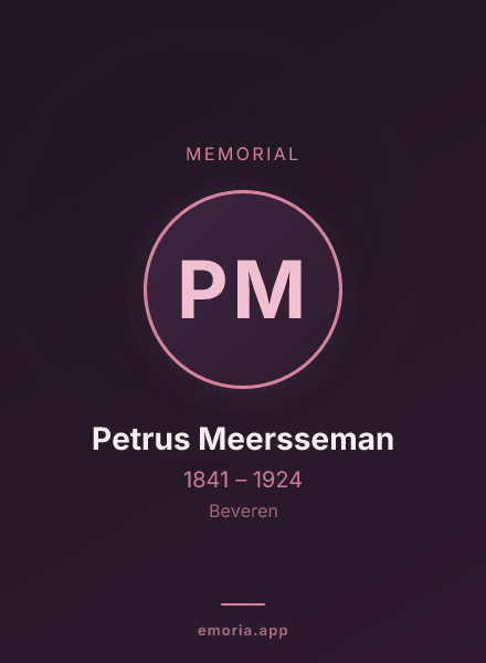 Memorial portrait of Petrus Meersseman