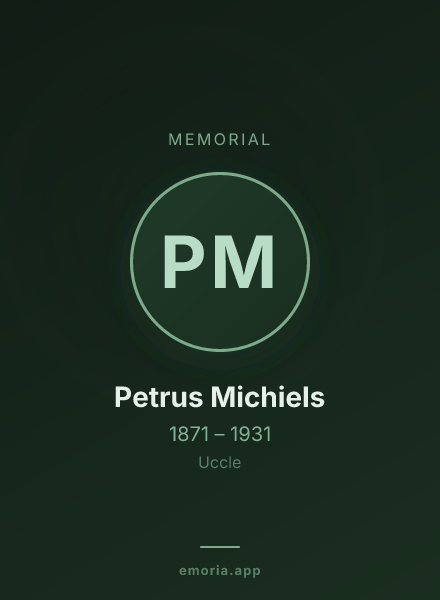 Memorial portrait of Petrus Michiels