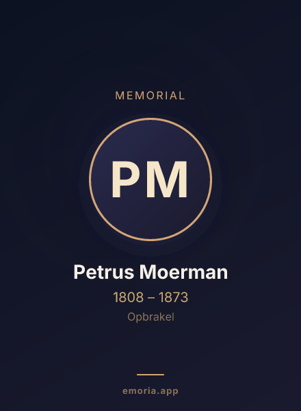 Memorial portrait of Petrus Moerman