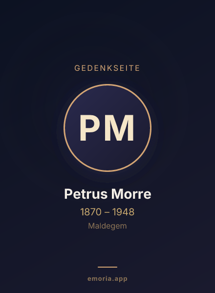 Gedenkportrait von Petrus Morre