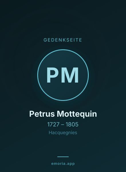 Gedenkportrait von Petrus Mottequin