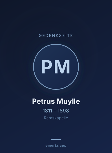 Gedenkportrait von Petrus Muylle