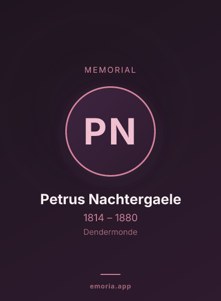 Memorial portrait of Petrus Nachtergaele