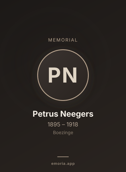 Memorial portrait of Petrus Neegers