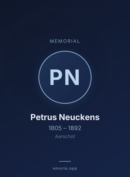 Memorial portrait of Petrus Neuckens