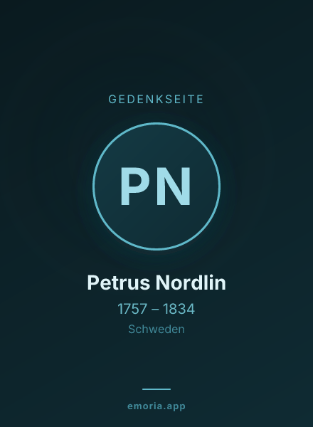 Gedenkportrait von Petrus Nordlin