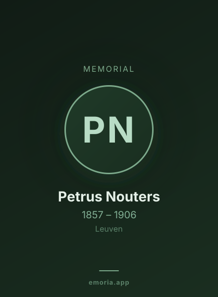 Memorial portrait of Petrus Nouters
