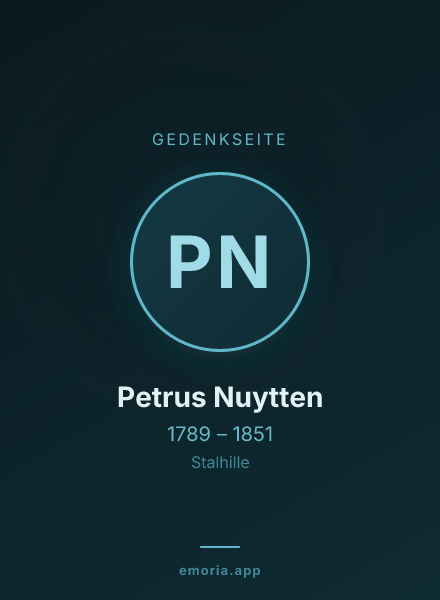 Gedenkportrait von Petrus Nuytten