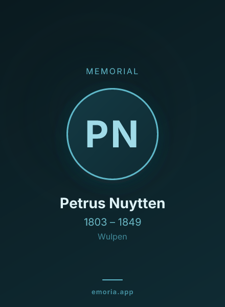 Memorial portrait of Petrus Nuytten