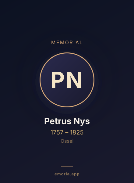 Memorial portrait of Petrus Nys