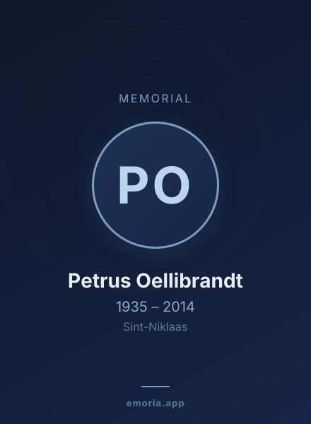 Memorial portrait of Petrus Oellibrandt