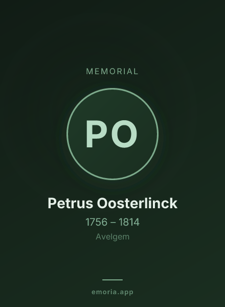 Memorial portrait of Petrus Oosterlinck