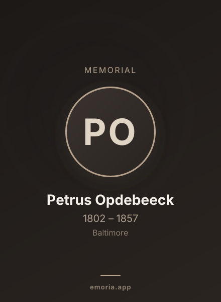 Memorial portrait of Petrus Opdebeeck