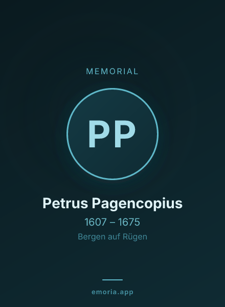 Memorial portrait of Petrus Pagencopius