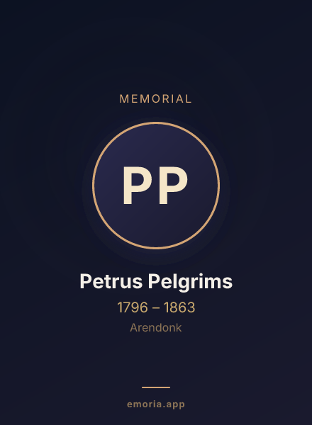 Memorial portrait of Petrus Pelgrims