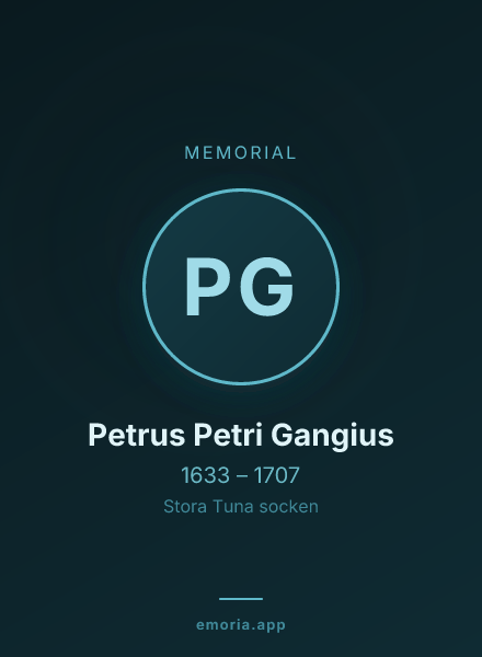 Memorial portrait of Petrus Petri Gangius